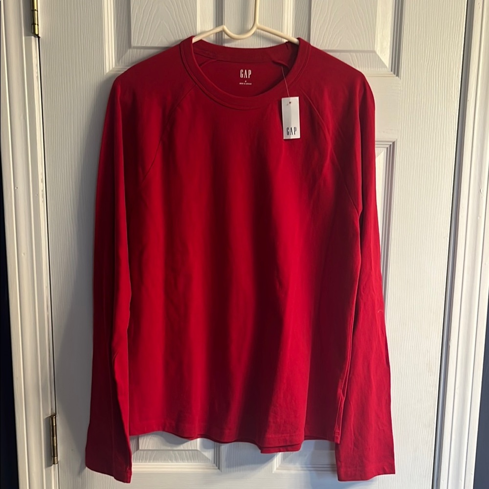 GAP Men's Red Long Sleeve Shirt
